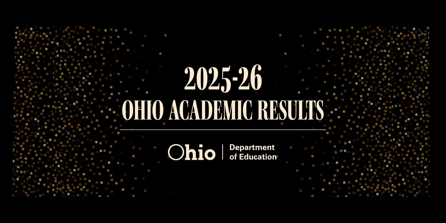Ohio Academic Results 2025-26 with Ohio Department of Education logo.