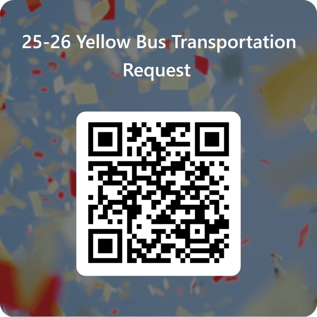 QR code for bus transportation request.