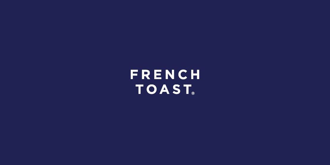 French Toast logo on a dark blue background.