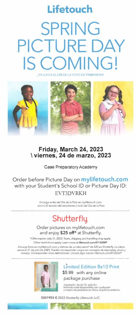 Lifetouch flyer for Spring Picture Day with three children's portraits.