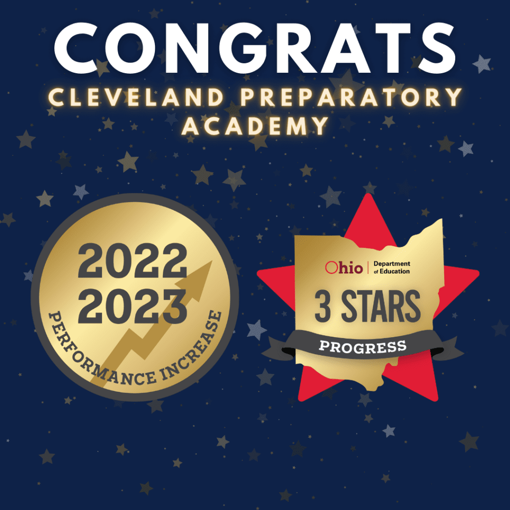 Cleveland Preparatory Academy recognized for performance increase and 3-star progress.