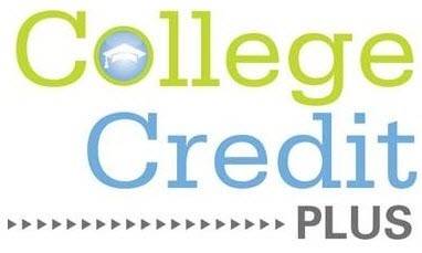 College Credit Plus logo with a graduation cap icon.