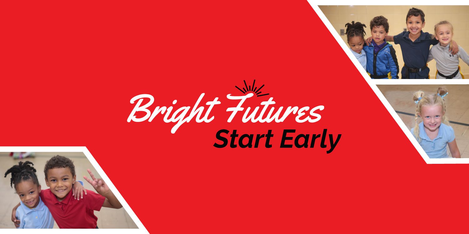Smiling children in a collage with text overlay.