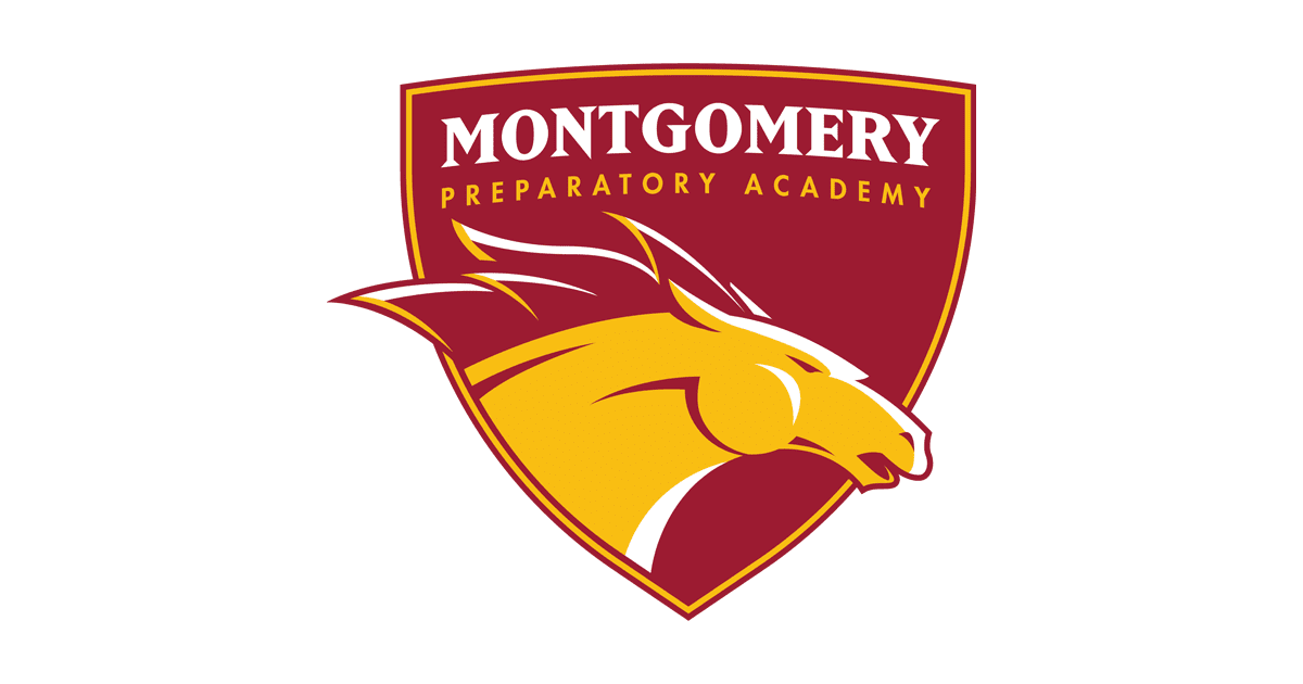 Montgomery Preparatory Academy logo with a horse head.