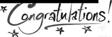 Decorative text saying "Congratulations!" with stars.