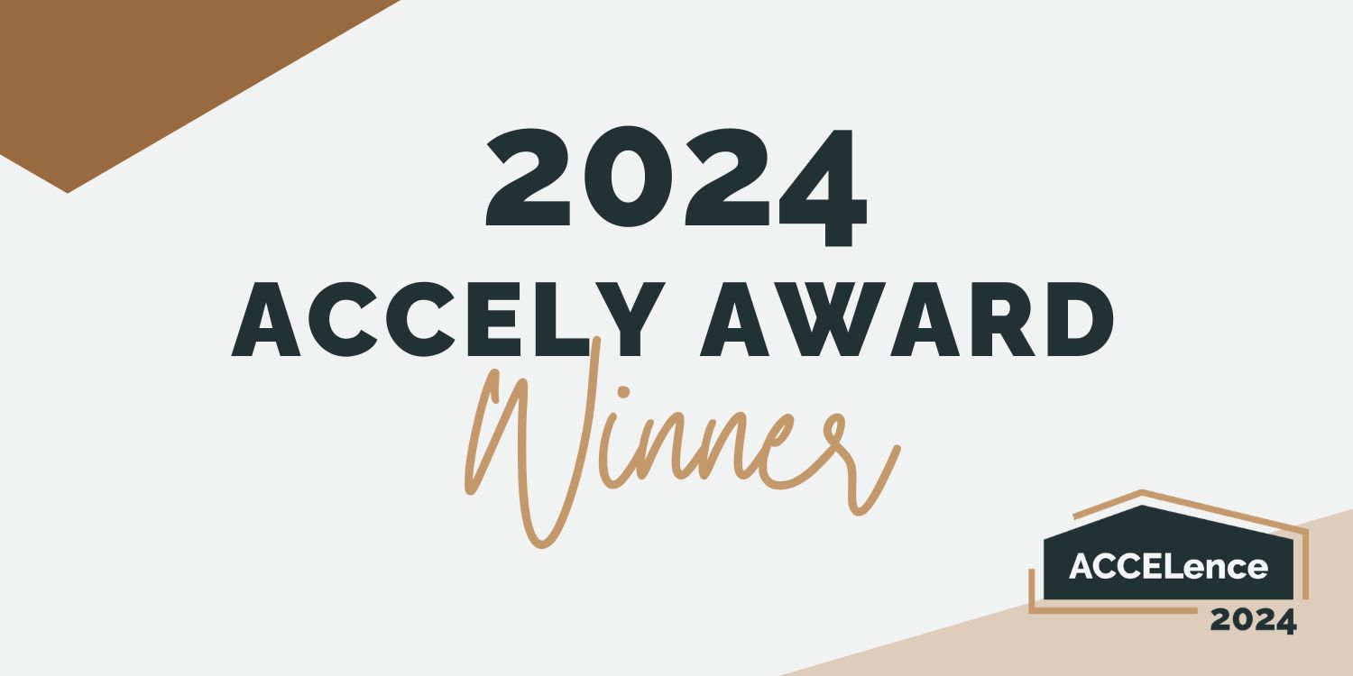 2024 Accely Award Winner graphic with logo.