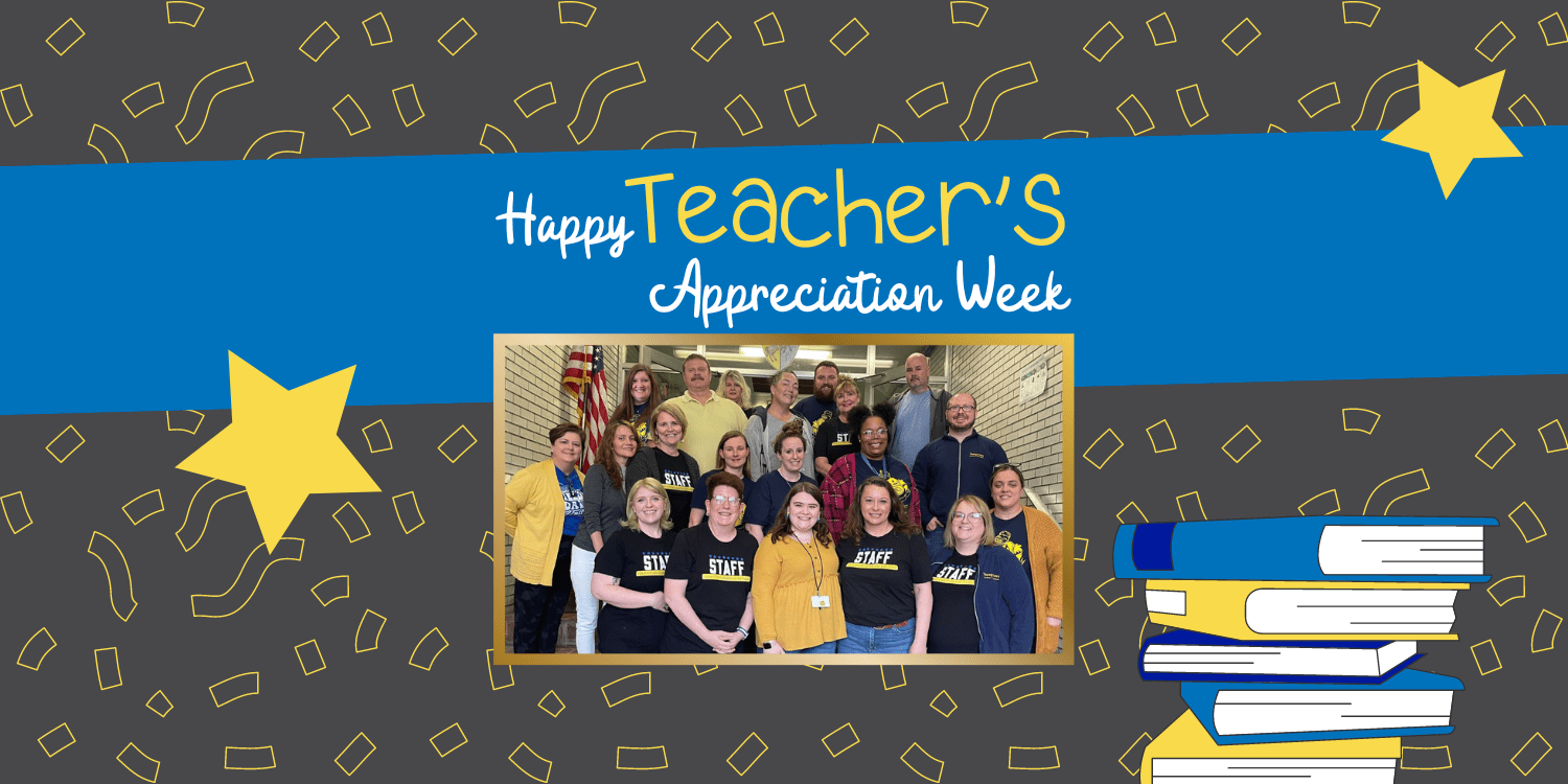 Group photo of adults for Teacher Appreciation Week.
